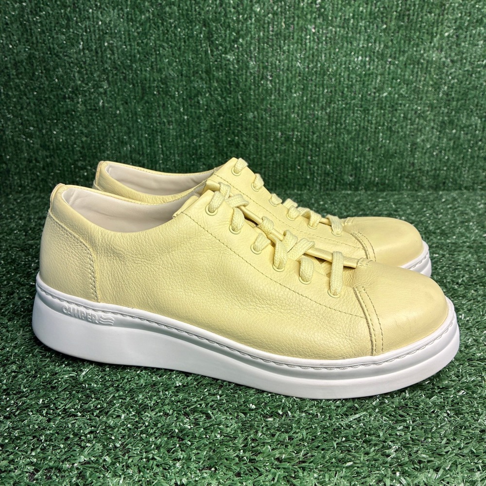 Camper Runner Up Leather Platform Lace Up Casual Sneakers Yellow Womens Size 9